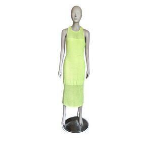 Rachel Zoe Lime Green Knit A Line Dress